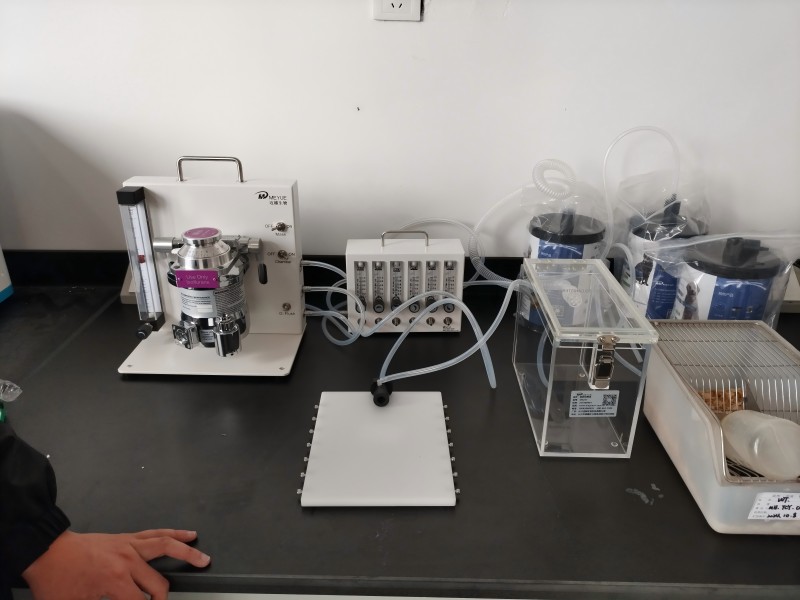 桌面式小动物麻醉机(扩展六通道)安装完成